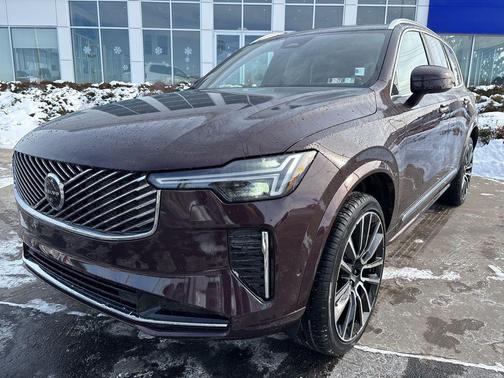 Mulberry Red Metallic 2026 Volvo XC90 Plus, B6 AWD Gas (mild hybrid), Gasoline, Bright, 7 Seats