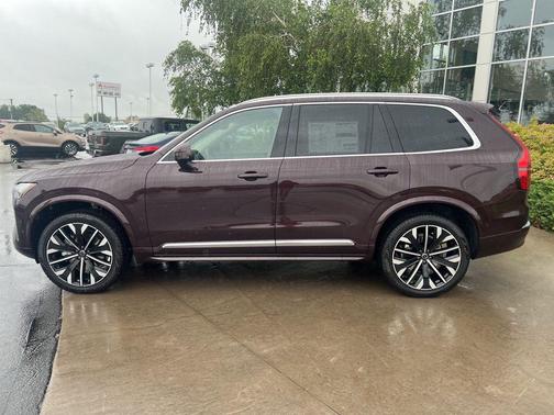 Mulberry Red Metallic 2026 Volvo XC90 Plus, B6 AWD Gas (mild hybrid), Gasoline, Bright, 6 Seats