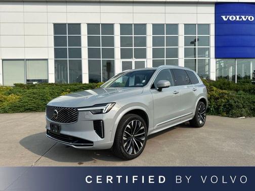 Vapour Grey Metallic 2026 Volvo XC90 Plus, B6 AWD Gas (mild hybrid), Gasoline, Bright, 7 Seats