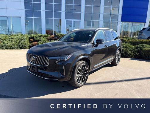 Onyx Black Metallic 2026 Volvo XC90 Plus, B6 AWD Gas (mild hybrid), Gasoline, Bright, 7 Seats