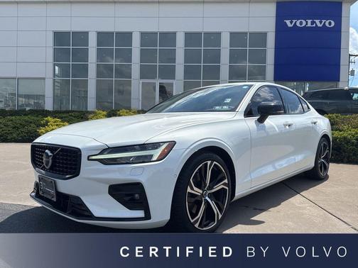 Crystal White Metallic 2024 Volvo S60 B5 Plus Dark Theme