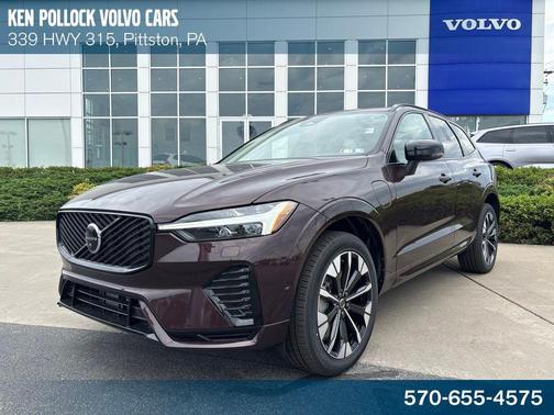 Mulberry Metallic 2026 Volvo XC60 Plug-In Hybrid Plus, T8 AWD Electric/Gasoline, Dark