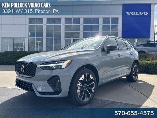 Vapour Grey Metallic 2026 Volvo XC60 Plug-In Hybrid Plus, T8 AWD Electric/Gasoline, Dark