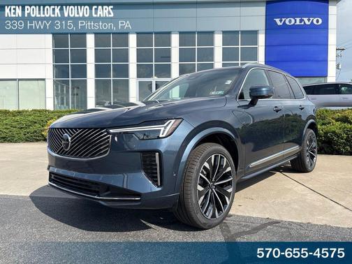 Denim Blue Metallic 2026 Volvo XC90 Plus, B5 AWD Gas (mild hybrid), Gasoline, Bright, 7 Seats