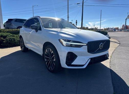 Crystal White Metallic 2026 Volvo XC60 Plug-In Hybrid Ultra, T8 AWD Electric/Gasoline, Dark