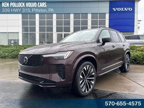Mulberry Red Metallic 2026 Volvo XC90 Ultra Dark Theme, B6 AWD Gas (mild hybrid), Gasoline, 6 Seats