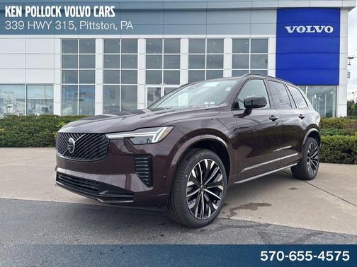 Mulberry Red Metallic 2026 Volvo XC90 Ultra Dark Theme, B6 AWD Gas (mild hybrid), Gasoline, 7 Seats