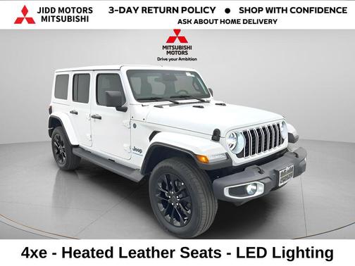 Bright White Clearcoat 2025 Jeep Wrangler 4xe Sahara