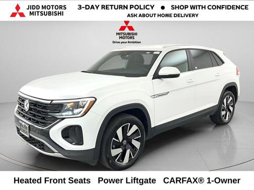 Pure White 2025 Volkswagen Atlas Cross Sport 2.0T SE w/Technology 4MOTION