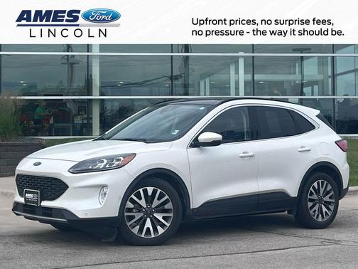 White Metallic 2020 Ford Escape Titanium Hybrid