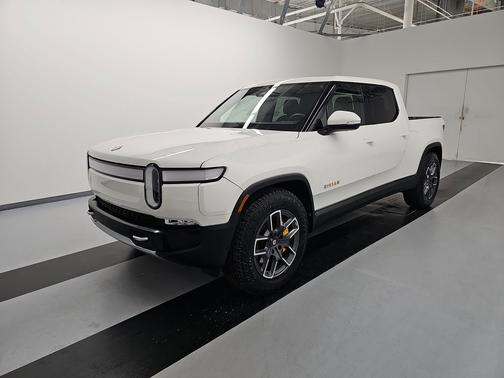 Glacier White 2023 Rivian R1T Adventure Quad Motor Large Pack