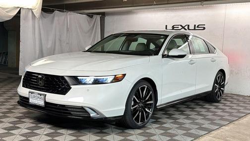 Platinum White 2024 Honda Accord Hybrid Touring