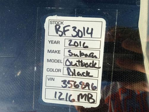 2016 Subaru Outback 2.5i Limited