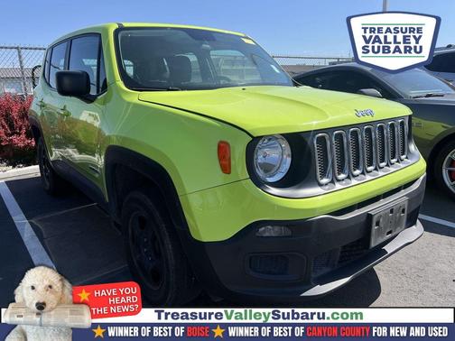 Hypergreen Clearcoat 2017 Jeep Renegade Sport