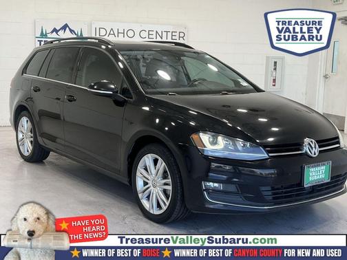 Black 2015 Volkswagen Golf SportWagen TDI SE 4-Door