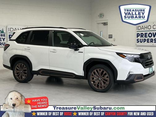 Crystal White Pearl 2026 Subaru Forester Hybrid Sport