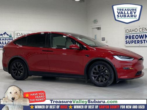 Red Multi-Coat 2022 Tesla Model X Plaid Tri Motor All-Wheel Drive