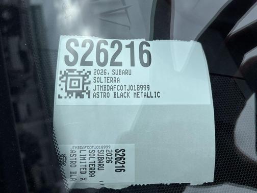 Astro Black Mica 2026 Subaru Solterra Limited