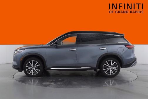 Moonbow Blue/Black Obsidian 2022 INFINITI QX60 Autograph