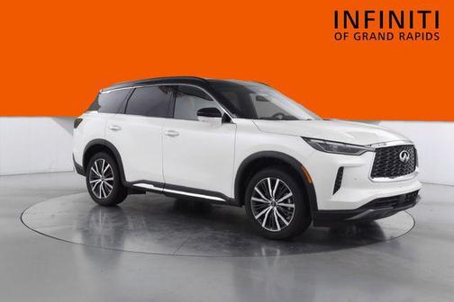 Majestic White/Black Obsidian 2025 INFINITI QX60 AUTOGRAPH