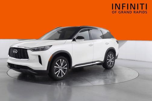 Majestic White/Black Obsidian 2023 INFINITI QX60 Autograph