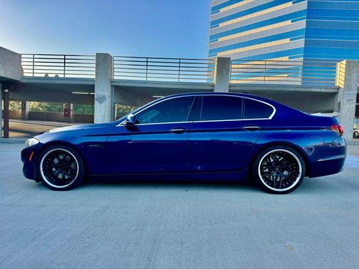 Blue 2012 BMW 550 550i Sedan 4D