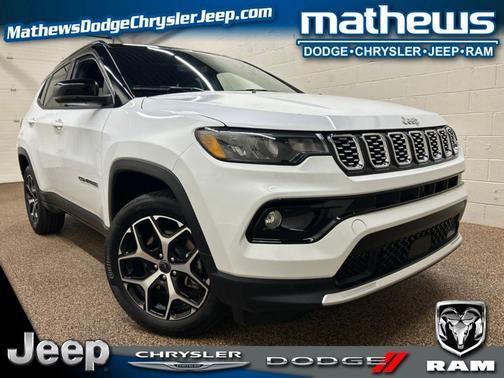 Bright White Clearcoat 2025 Jeep Compass Limited