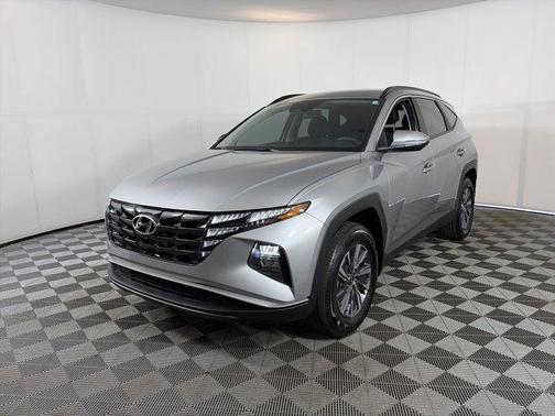 Shimmering Silver 2023 Hyundai TUCSON Hybrid Blue