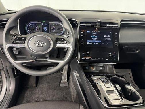 Shimmering Silver 2023 Hyundai TUCSON Hybrid Blue