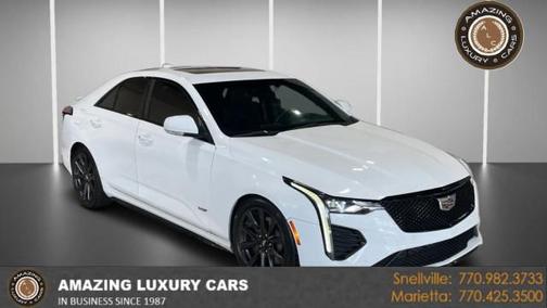 Summit White 2022 Cadillac CT4-V V-Series