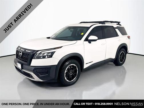 Glacier White 2023 Nissan Pathfinder Rock Creek 4WD