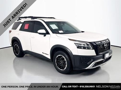 Glacier White 2023 Nissan Pathfinder Rock Creek 4WD