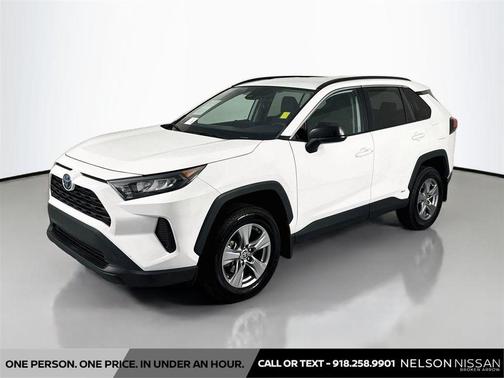 White 2022 Toyota RAV4 Hybrid LE