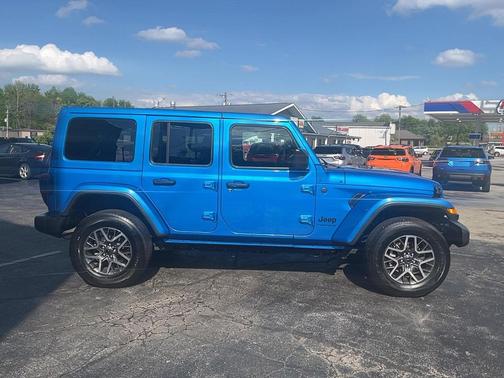 Blue 2025 Jeep Wrangler 4-Door Sahara 4x4