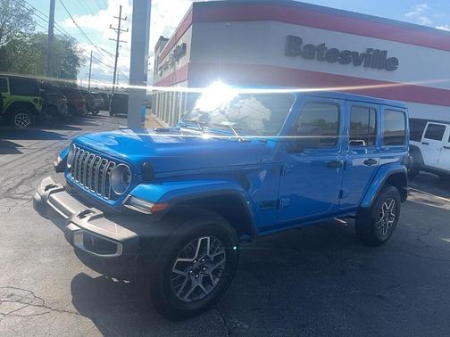 Blue 2025 Jeep Wrangler 4-Door Sahara 4x4