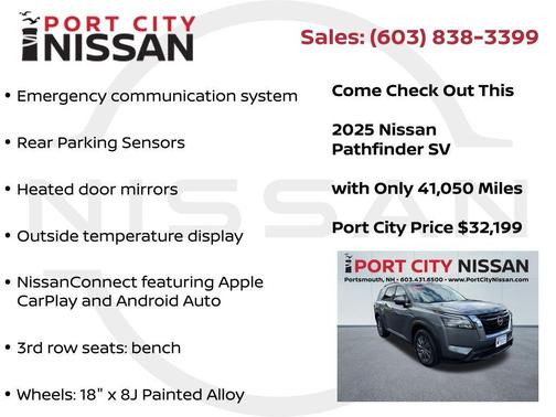 Gun Metallic 2025 Nissan Pathfinder SV