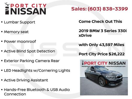 Black Sapphire Metallic 2019 BMW 330 i xDrive