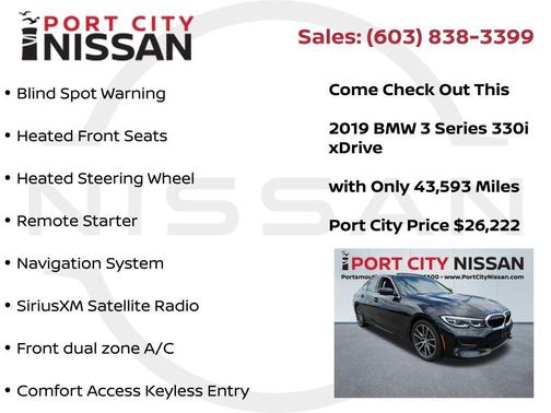 Black Sapphire Metallic 2019 BMW 330 i xDrive