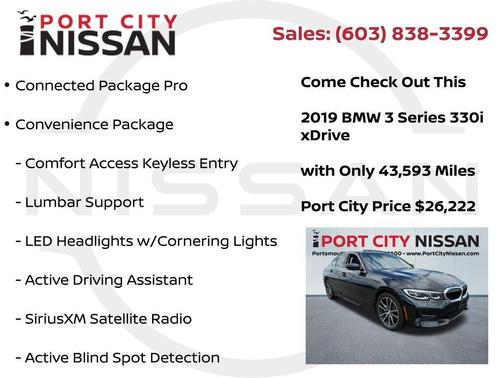 Black Sapphire Metallic 2019 BMW 330 i xDrive