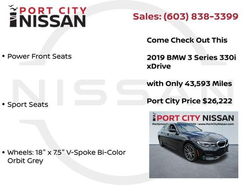 Black Sapphire Metallic 2019 BMW 330 i xDrive