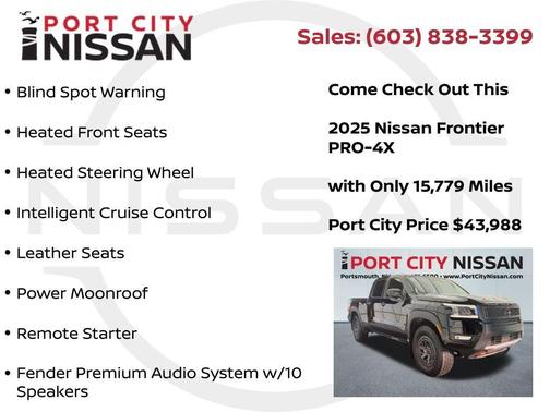 Super Black 2025 Nissan Frontier PRO-4X
