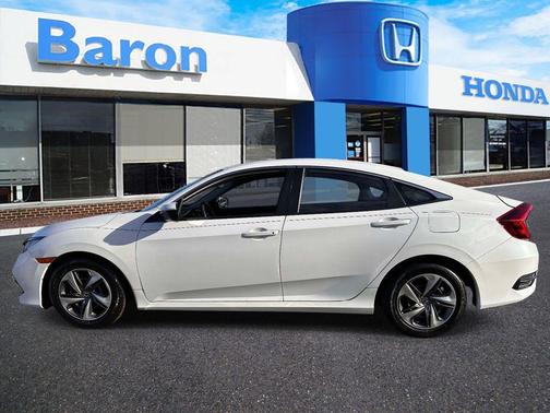 White 2019 Honda Civic LX