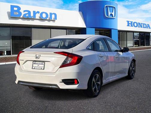 White 2019 Honda Civic LX