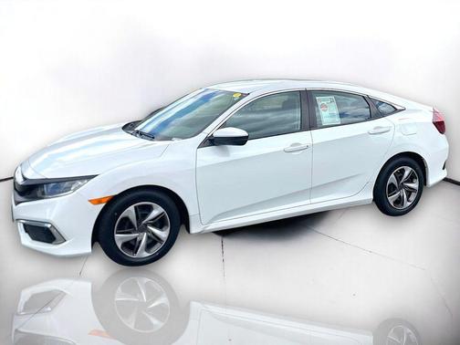 Platinum White Pearl 2019 Honda Civic LX