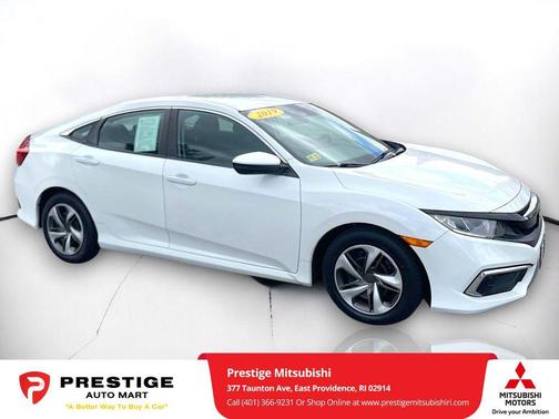 Platinum White Pearl 2019 Honda Civic LX