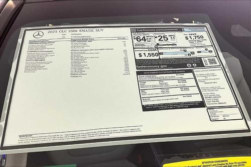 2025 Mercedes-Benz GLC 350e Base 4MATIC