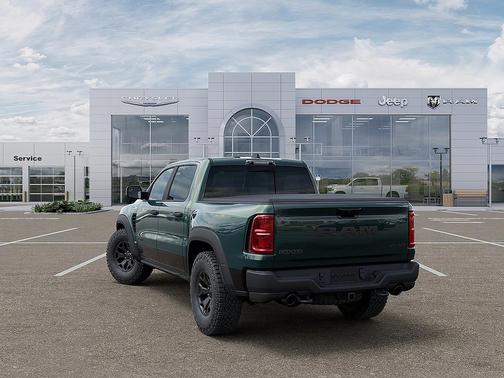 Serrano Green Metallic 2026 RAM 1500 RHO Crew Cab 4x4 5'7' Box