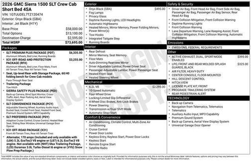 2026 GMC Sierra 1500 SLT