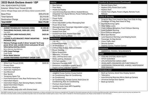 2023 Buick Enclave Avenir AWD