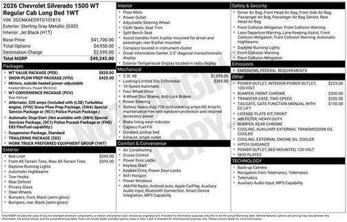 2026 Chevrolet Silverado 1500 WT